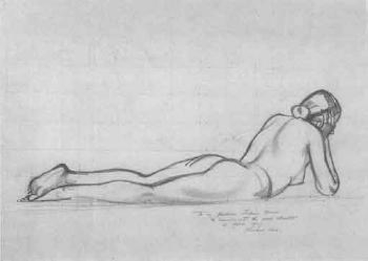 Reclining female nude by Rockwell Kent