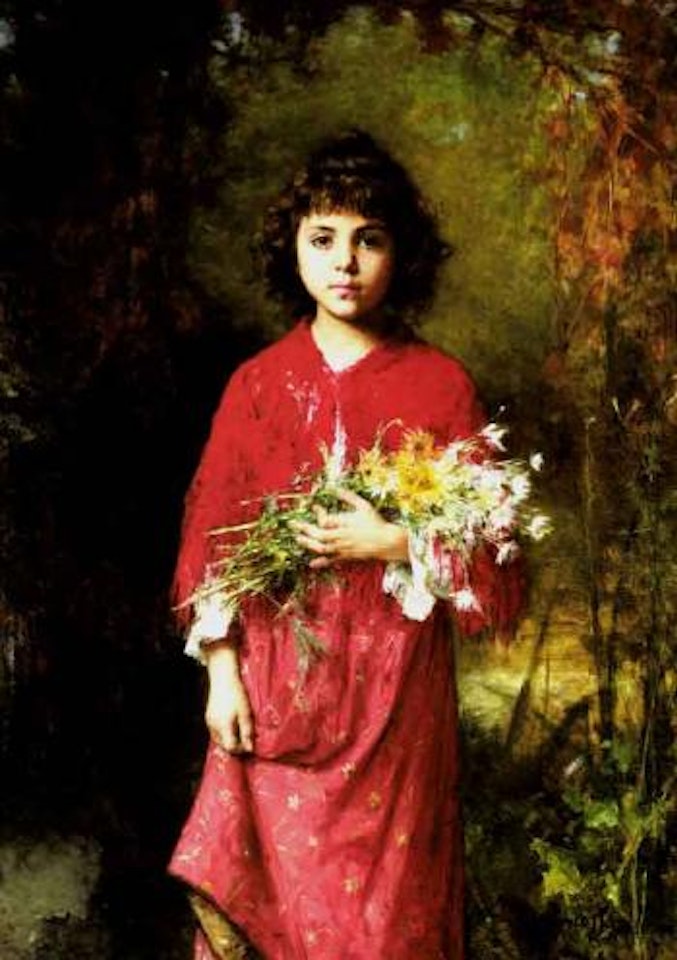 The flower girl by Alexei Harlamoff