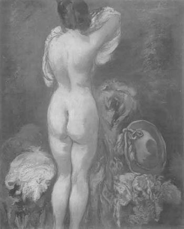 Standing female nude seen from behind by George Grosz