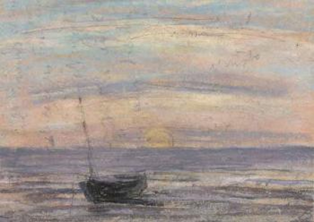 Bateau de peche by Eugène Boudin