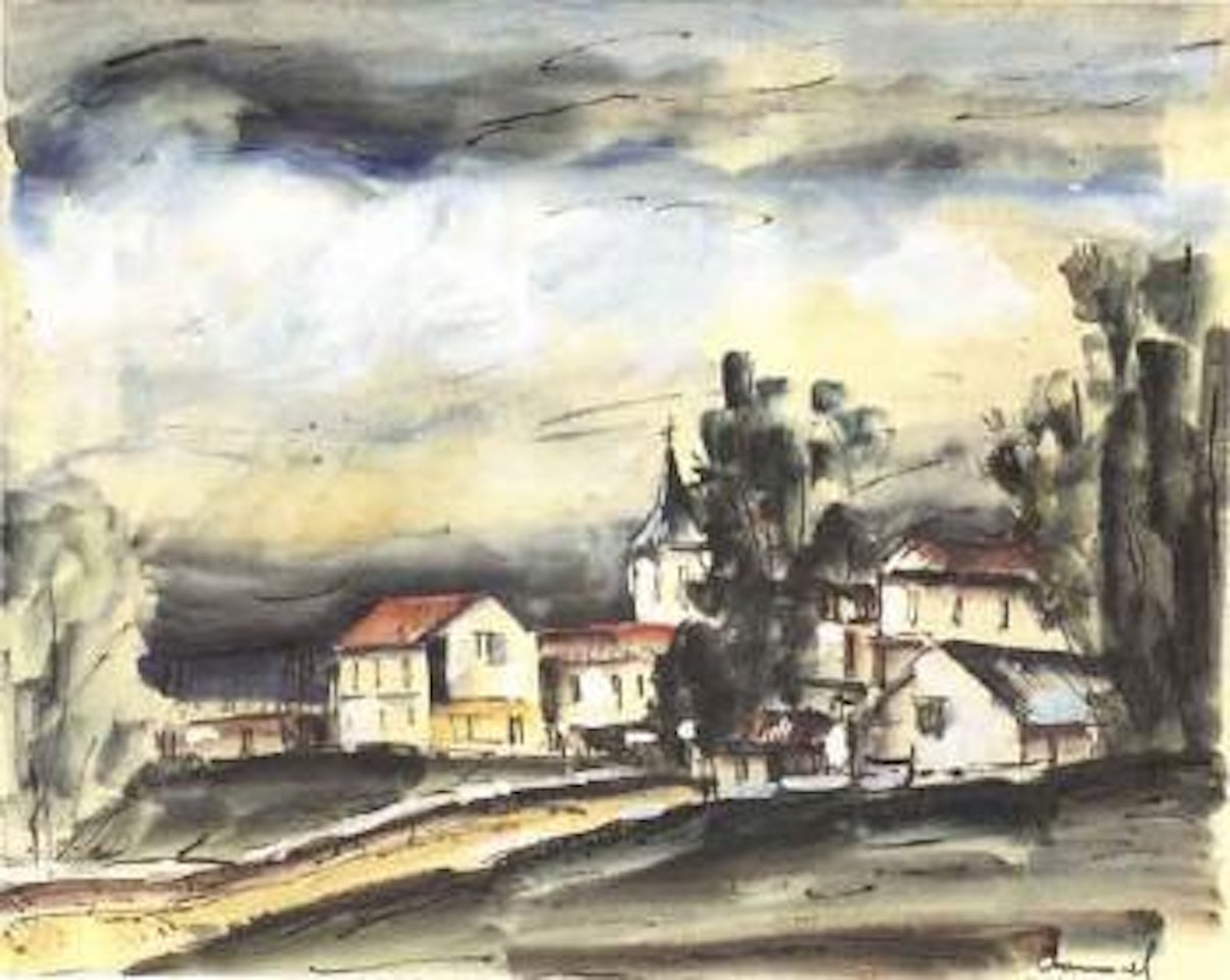 Paysage avec maison by Maurice de Vlaminck