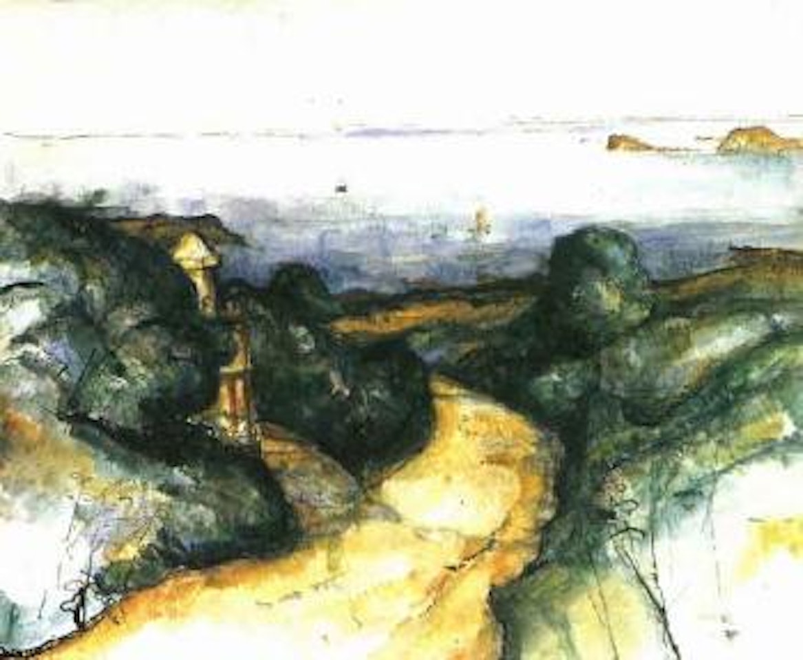 Paysage cotier en Mediterranee by Paul Delvaux