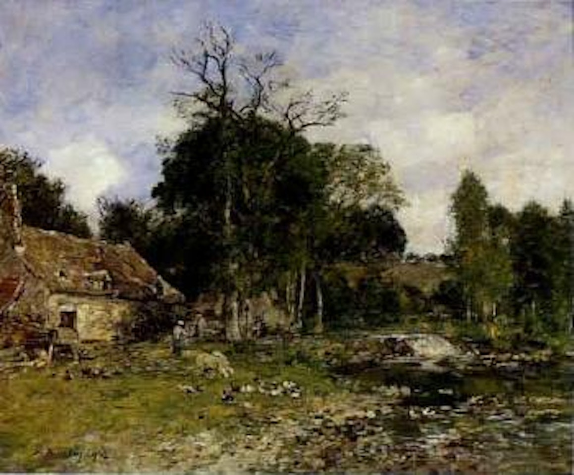 Le vieux moulin a Saint-Ceneri by Eugène Boudin