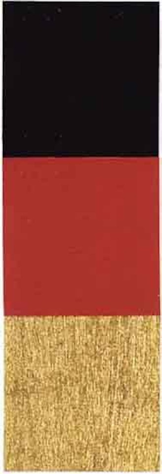 Schwarz, rot, gold - Black, red, gold by Gerhard Richter