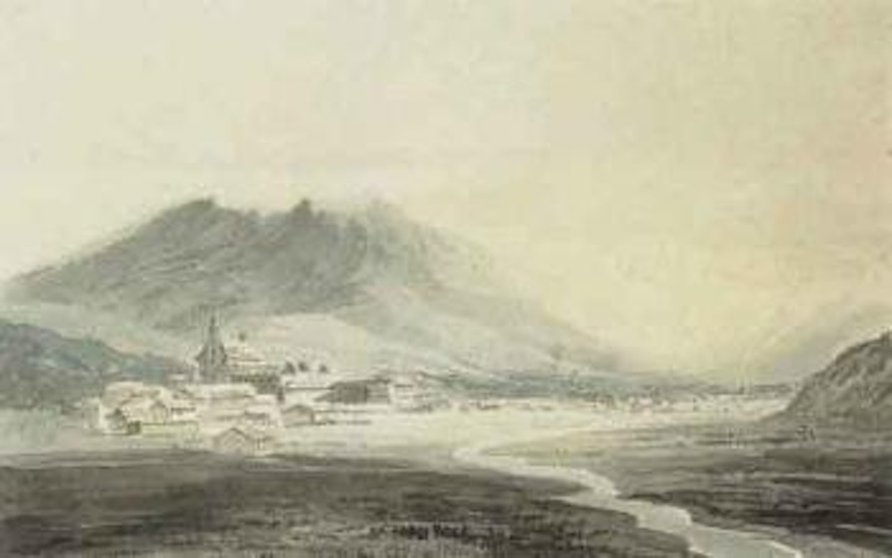 A monastery in an alpine valley by Joseph Mallord William Turner