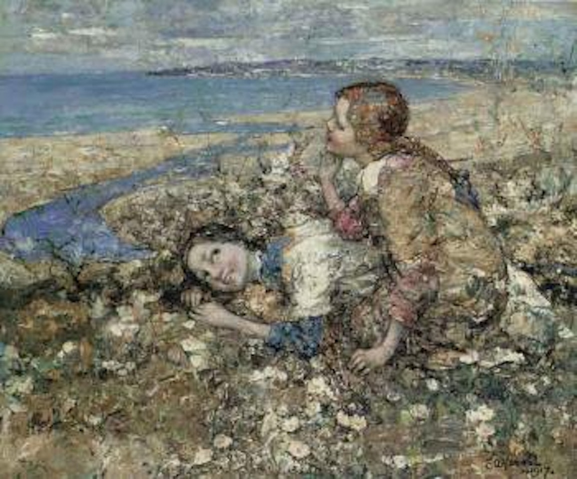 June roses, Brighouse Bay by Edward Atkinson Hornel