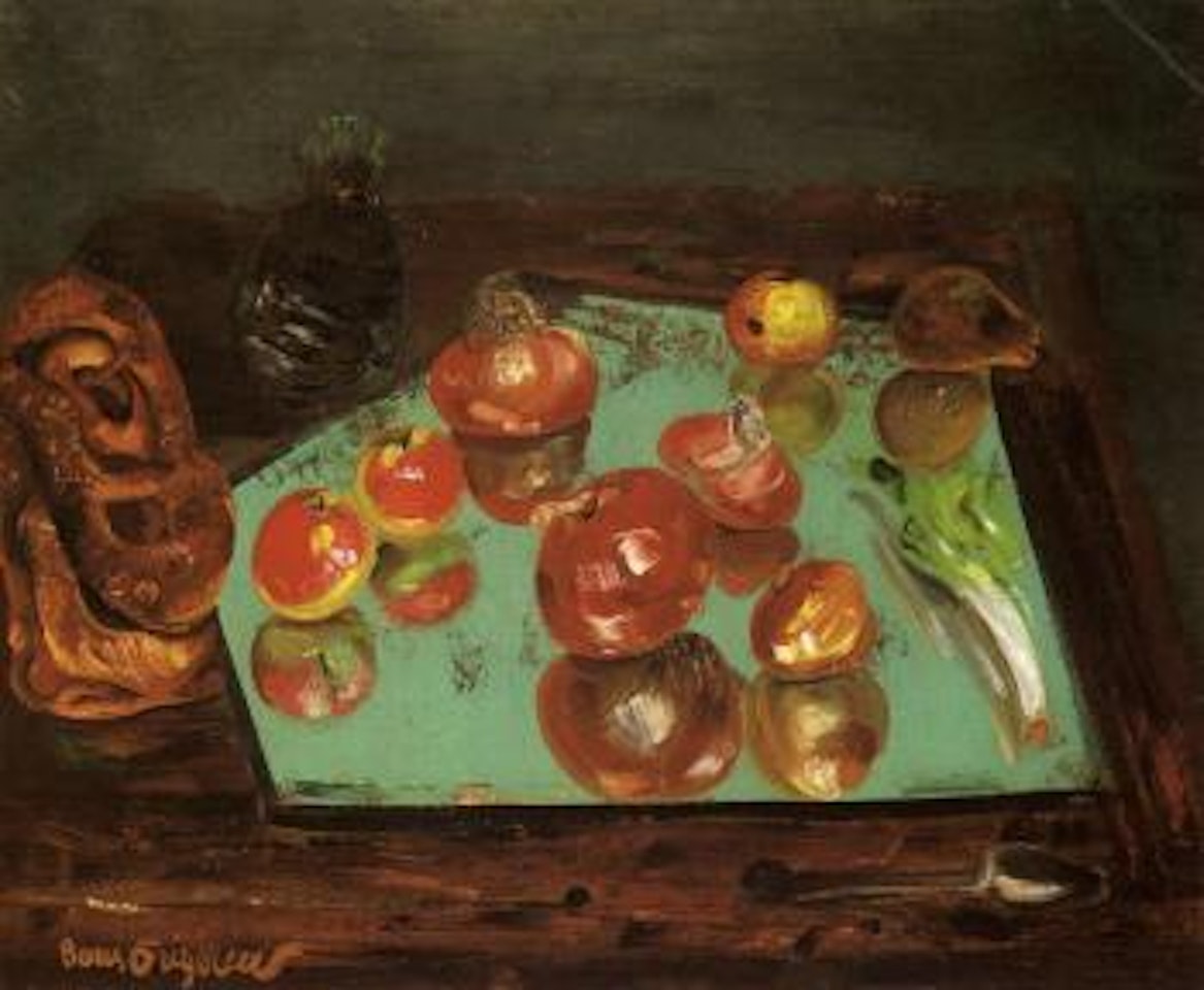 Still life with apples, vegetables and bread by Boris Grigoriev