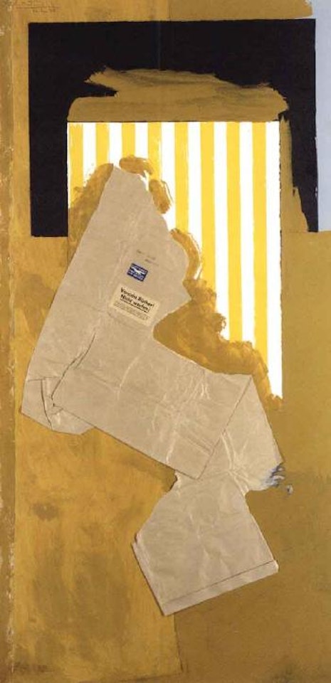 Nicht werfen with yellow stripes by Robert Motherwell