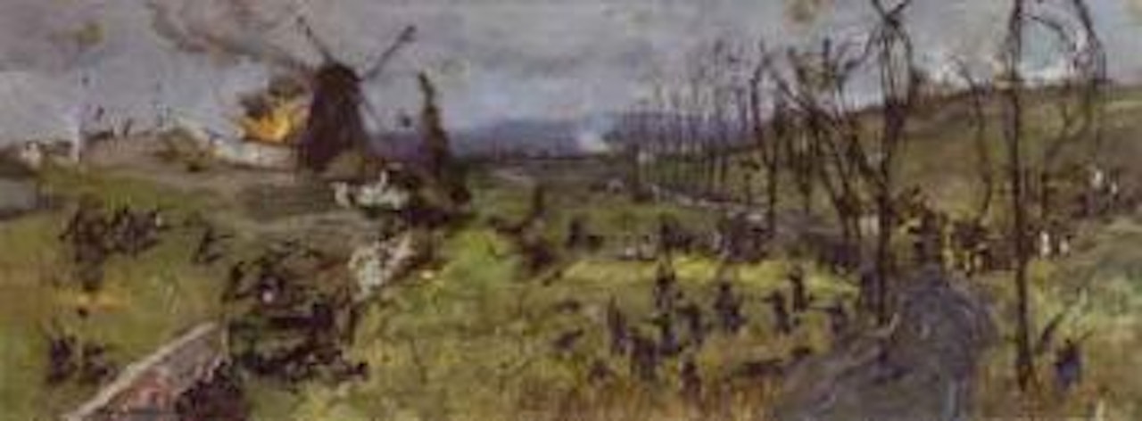 Battle scene by Fritz Thaulow