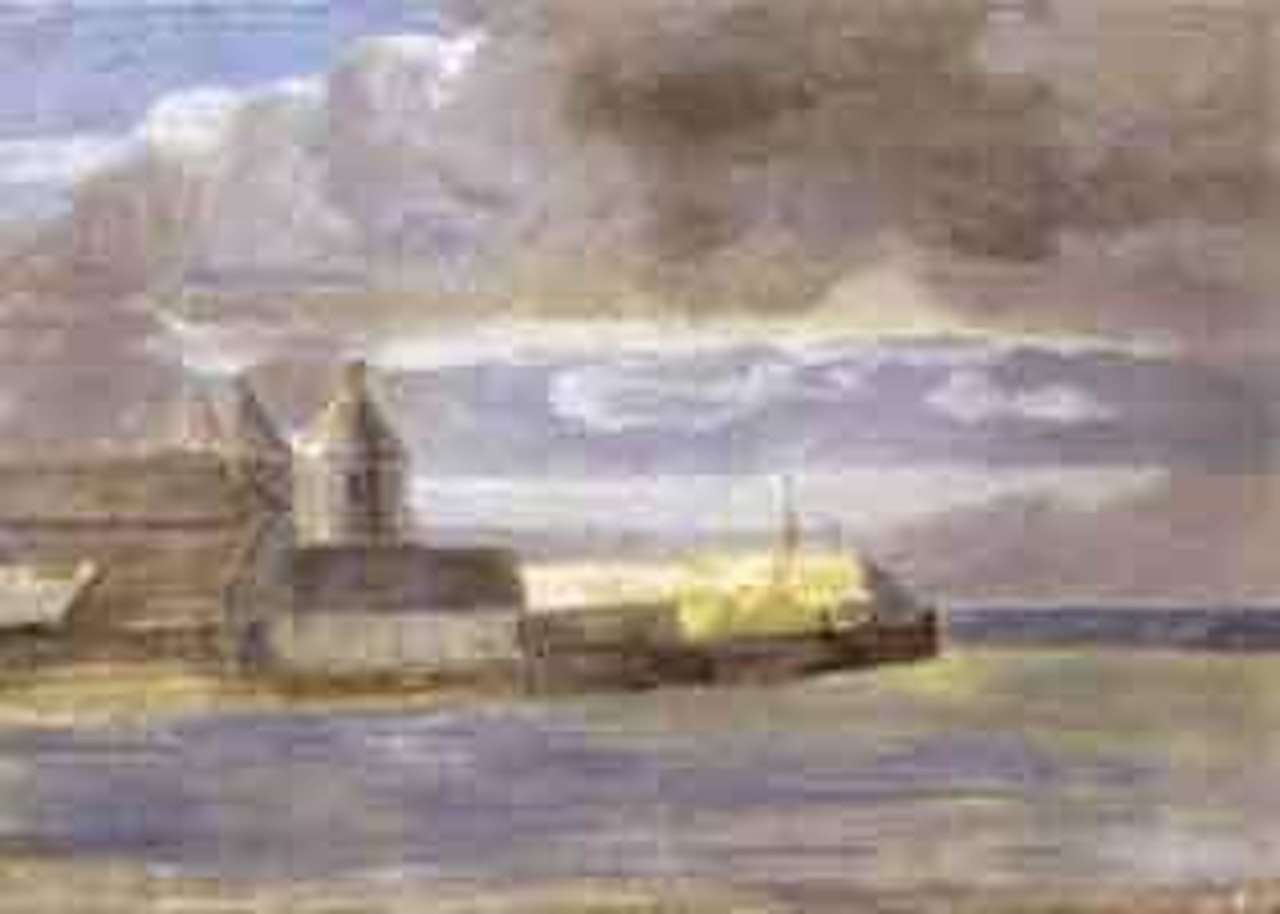 Fort by the sea by Fritz Thaulow