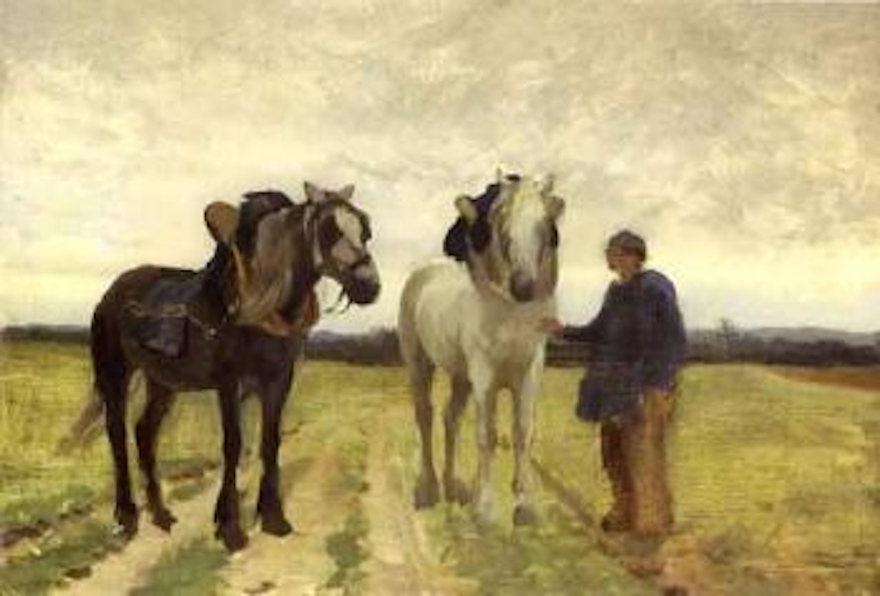 Study for October morning at Grez 1882 by Christian Skredsvig