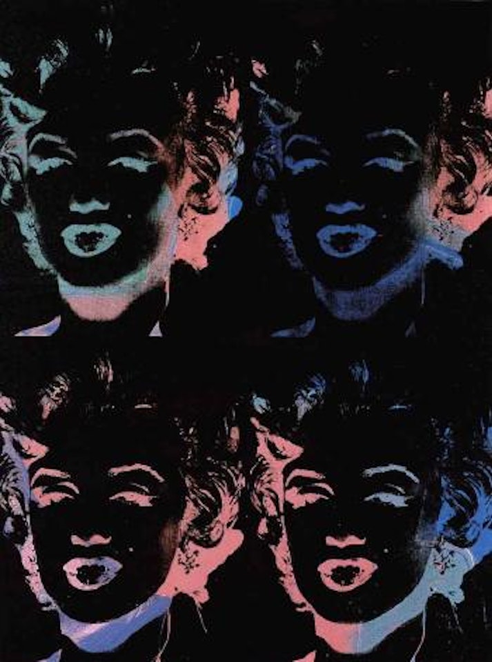 4 reversal Marilyns by Andy Warhol