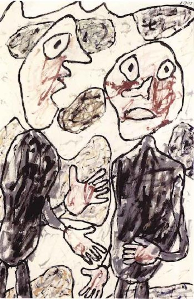 Deux personnages dans la Campagne by Jean Dubuffet