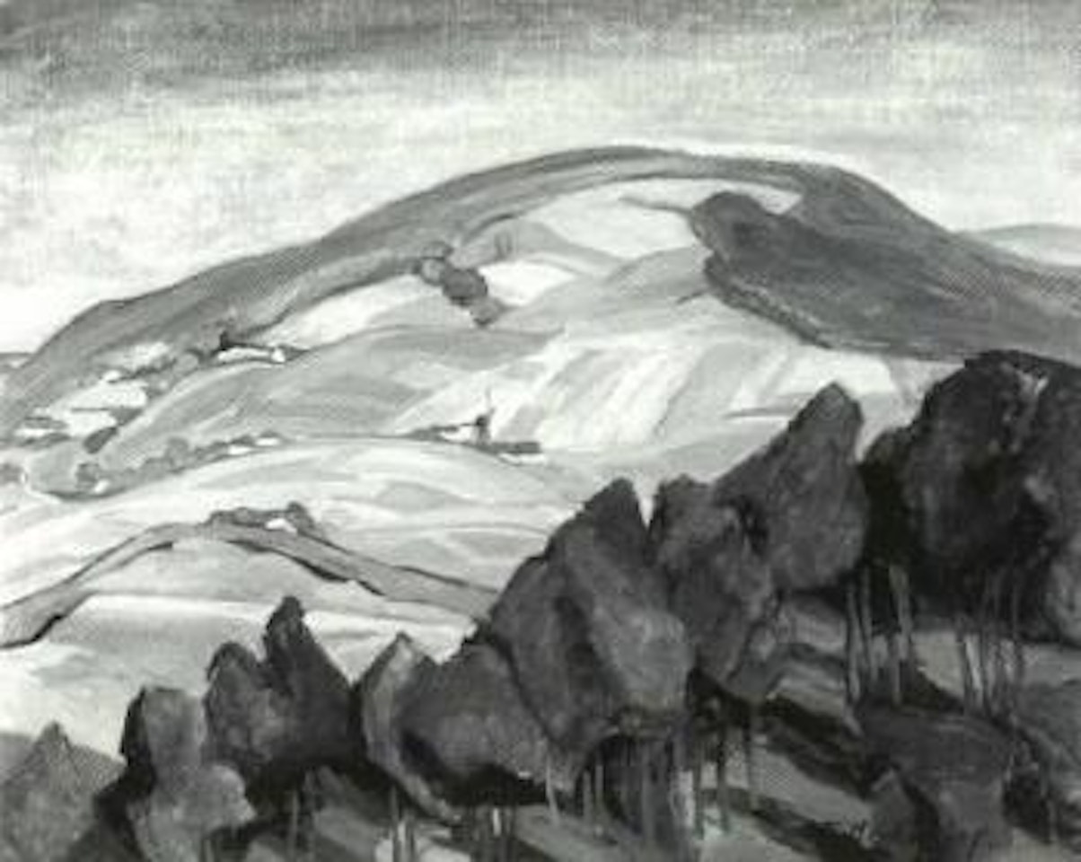 Landscape with trees and fields by Franz Heckendorf