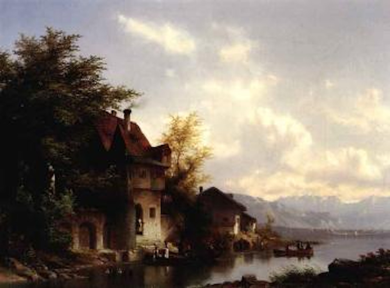 Bodensee on summer evening by Anton Doll