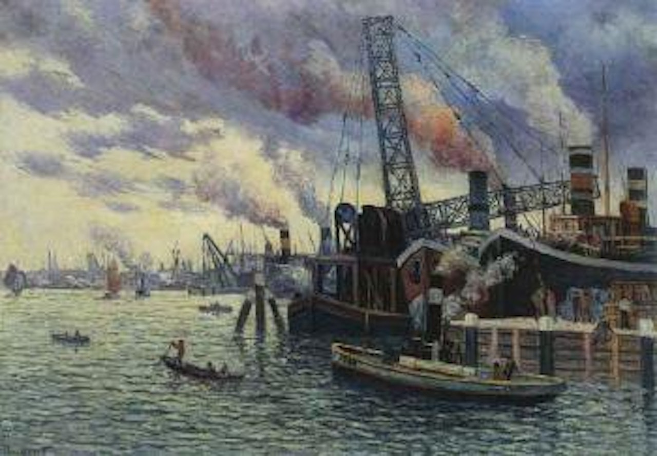 Le port de Rotterdam by Maximilien Luce