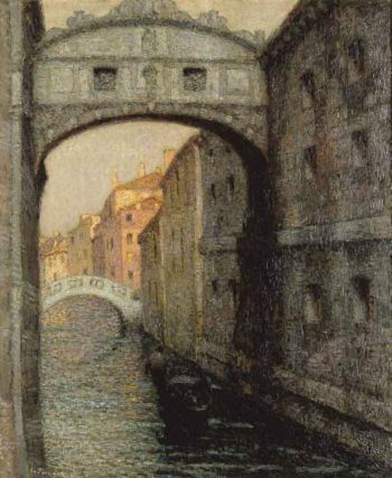 Pont des Soupirs a Venise by Henri Le Sidaner