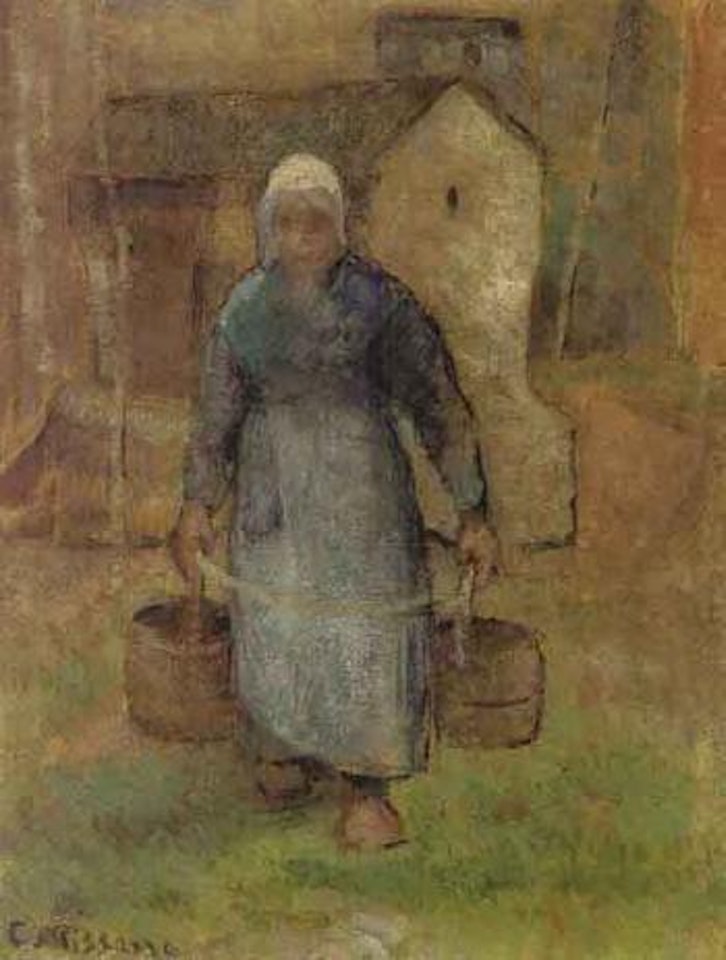 Femme au puits by Camille Pissarro