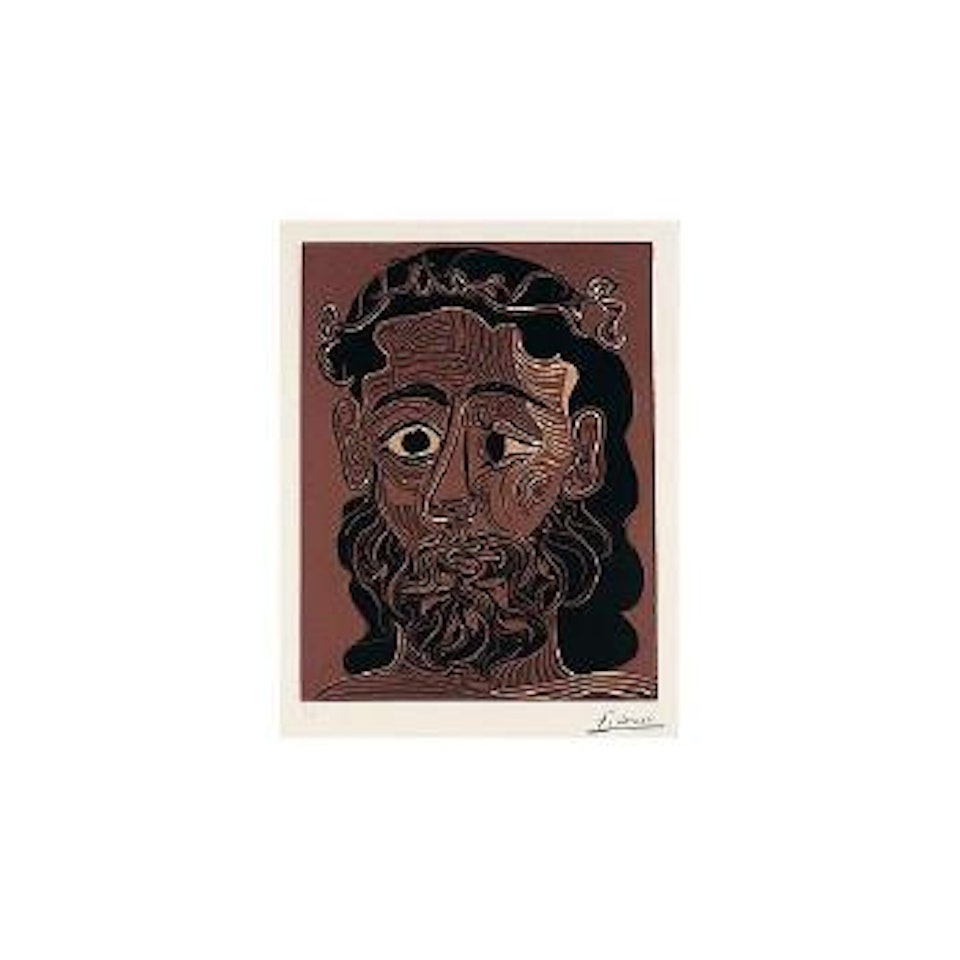 Homme barbu couronne by Pablo Picasso