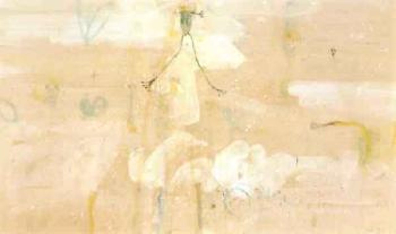 Pond at dawn by John Olsen