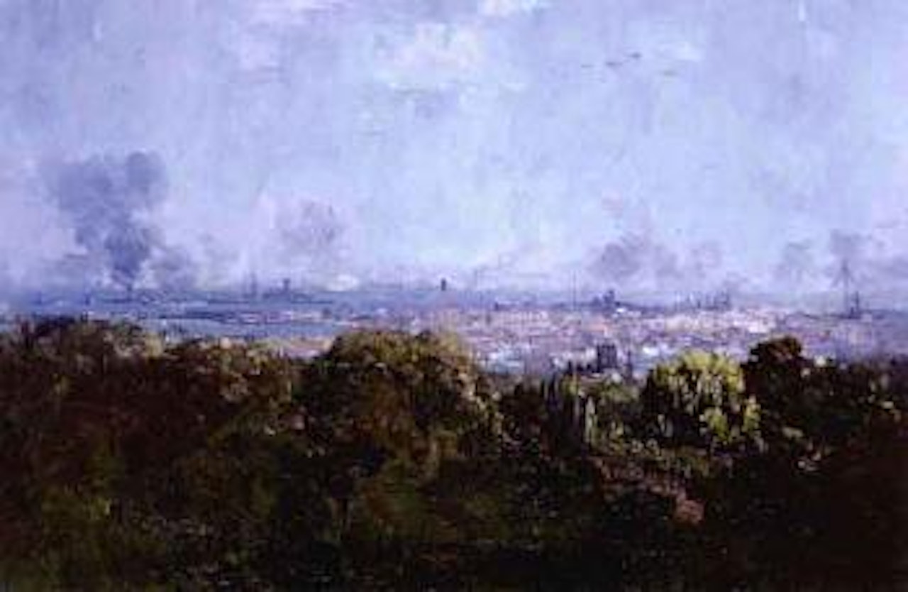 Arrival of the British fleet by Arthur Ernest Streeton