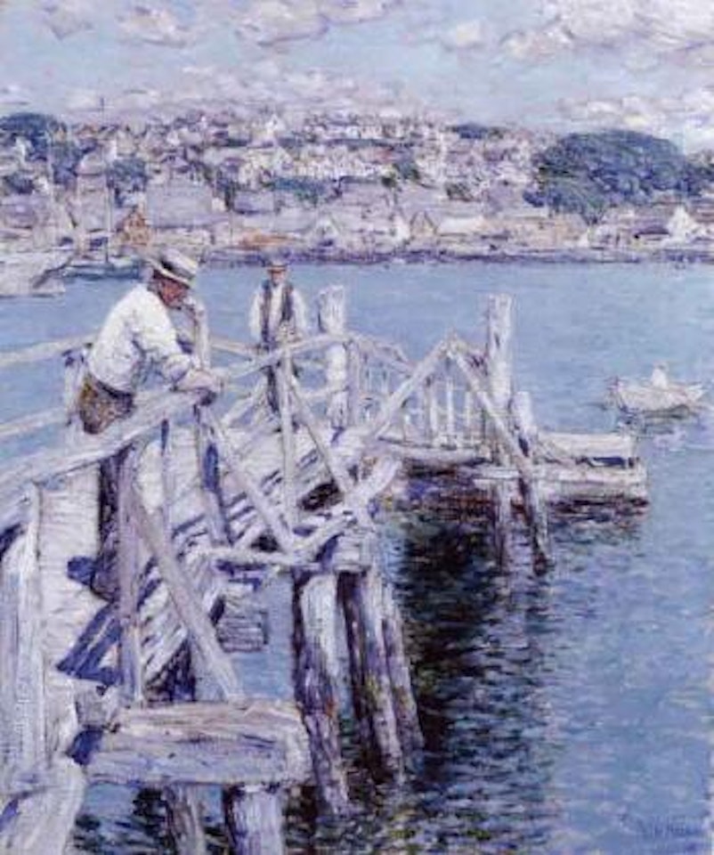 Dock scene, Gloucester by Childe Hassam