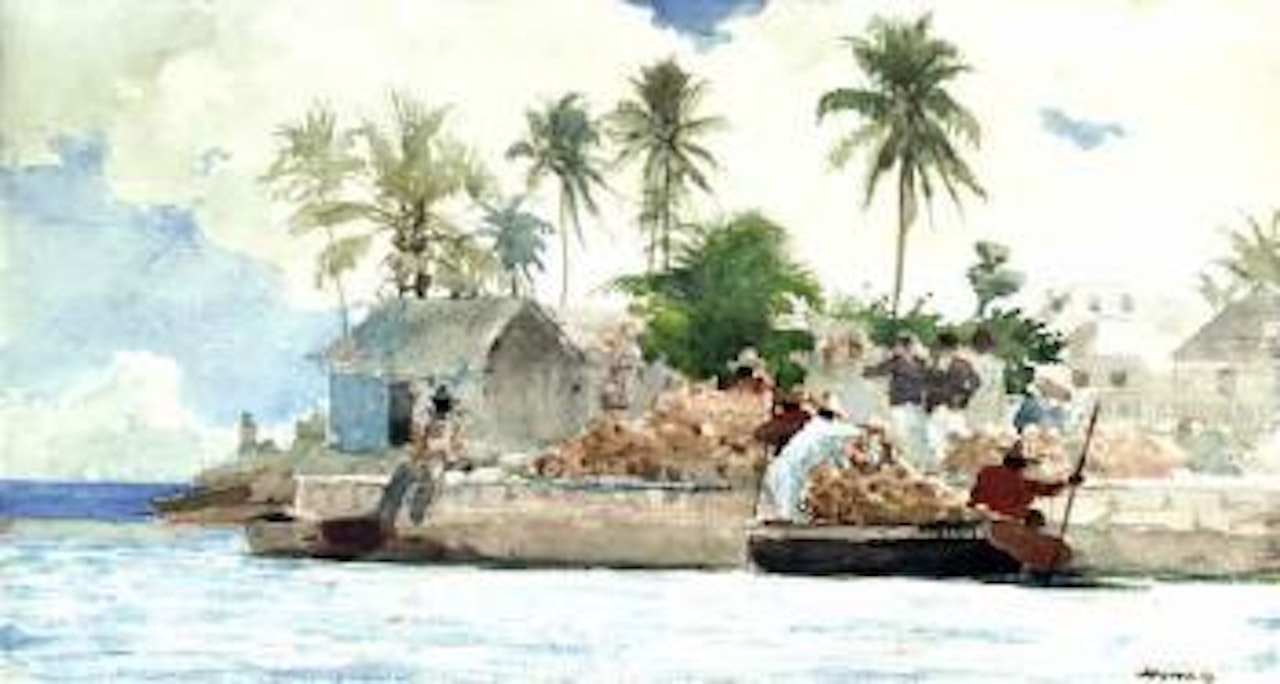 Sponge fishermen, Bahamas by Winslow Homer