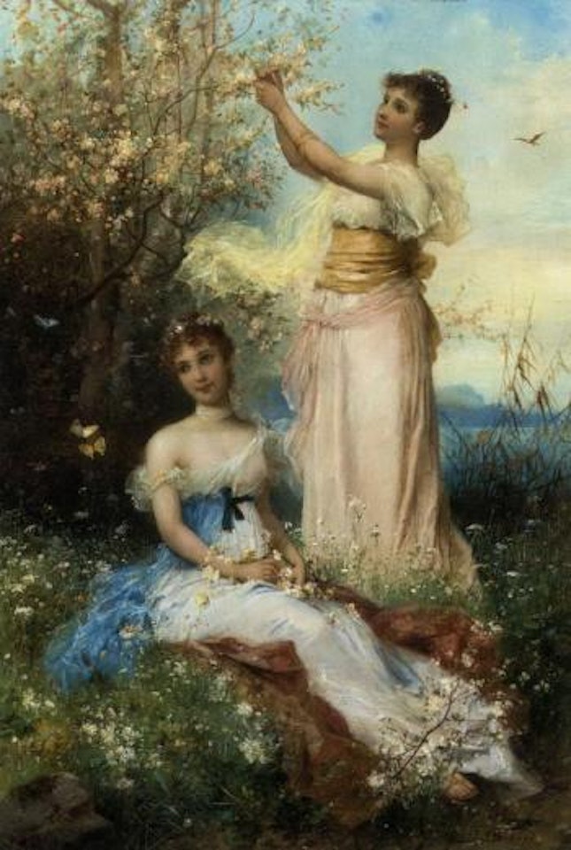 Springtime maidens by Hans Zatzka
