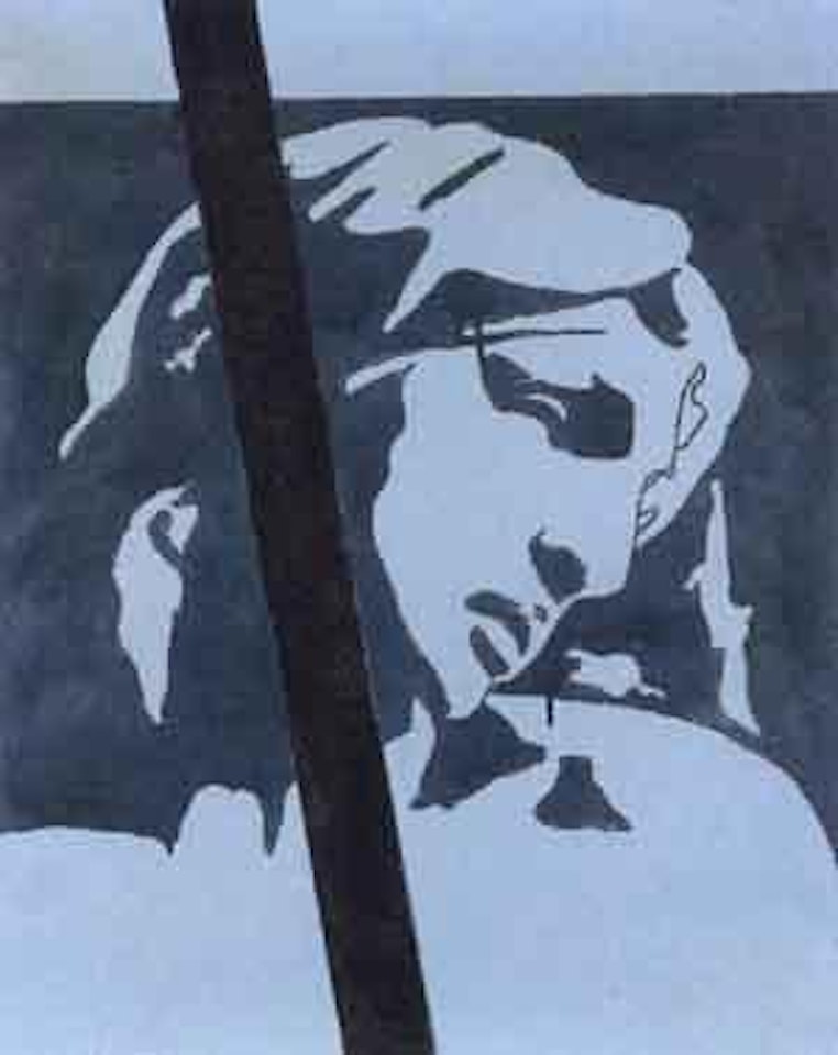 Blue and light blue number two by Tano Festa