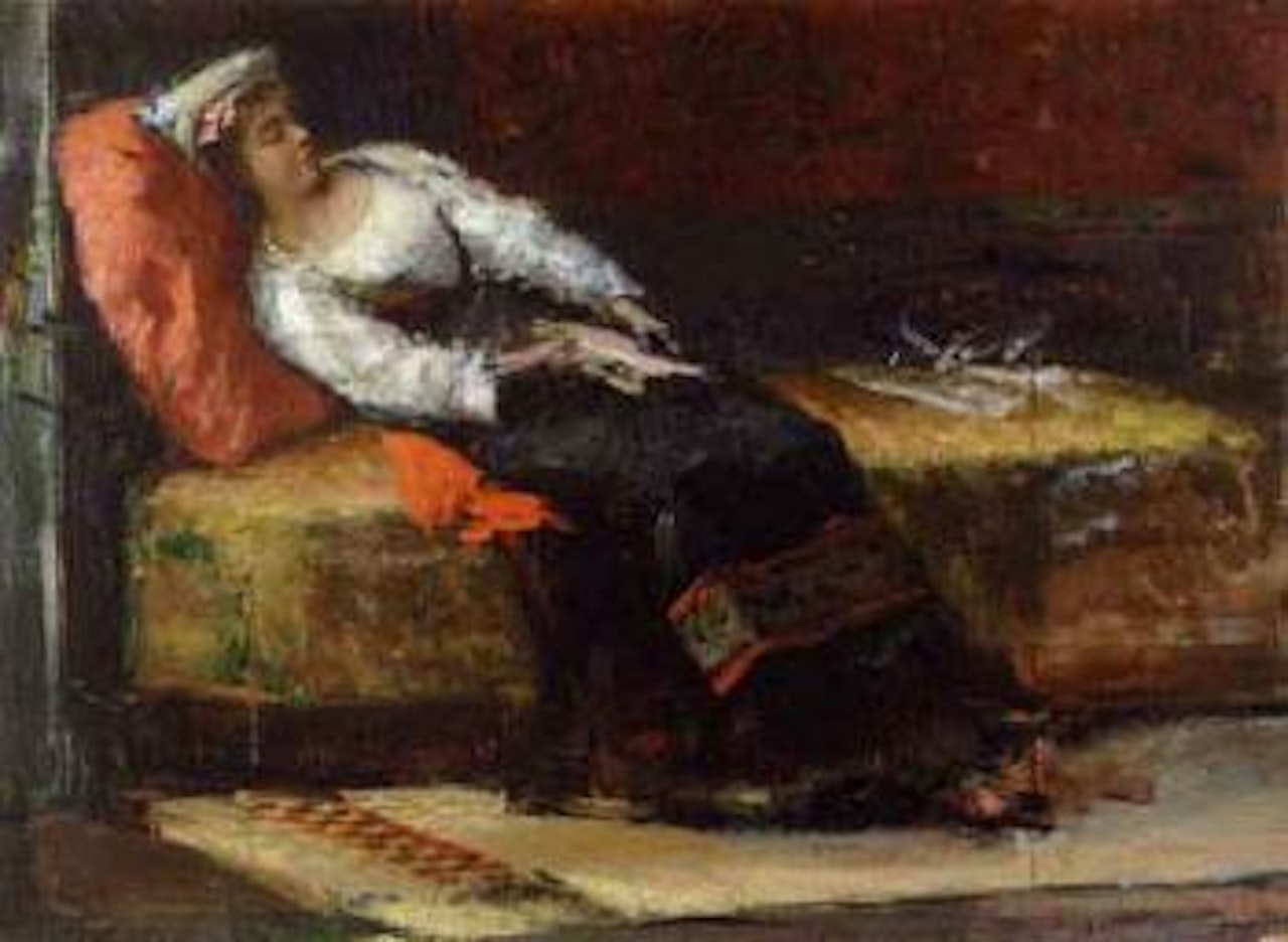 Woman sleeping by Alfred Stevens
