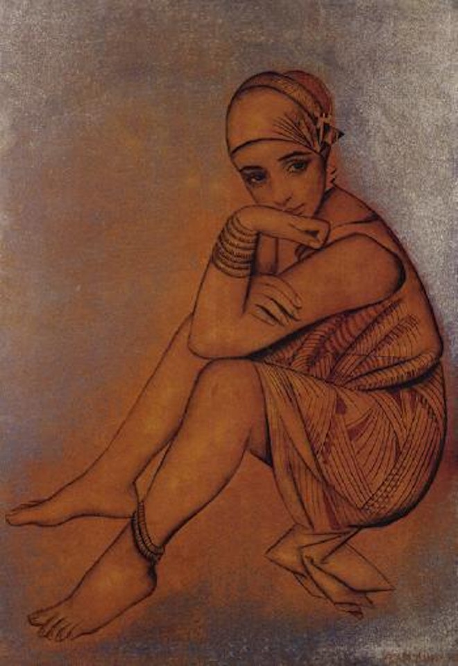 Jeune fille assise by Jean Dunand