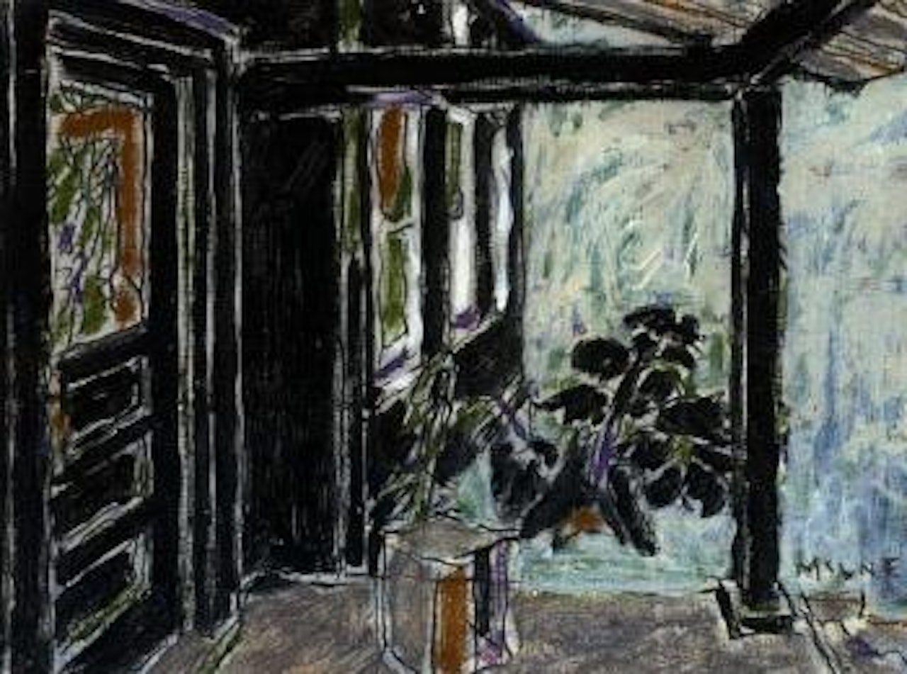 Black porch, Big Moose Lake, Adirondacks NY by David Brown Milne