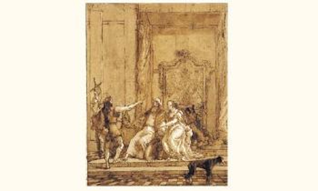Saint John the Baptist reproaching Herode by Giovanni Domenico Tiepolo