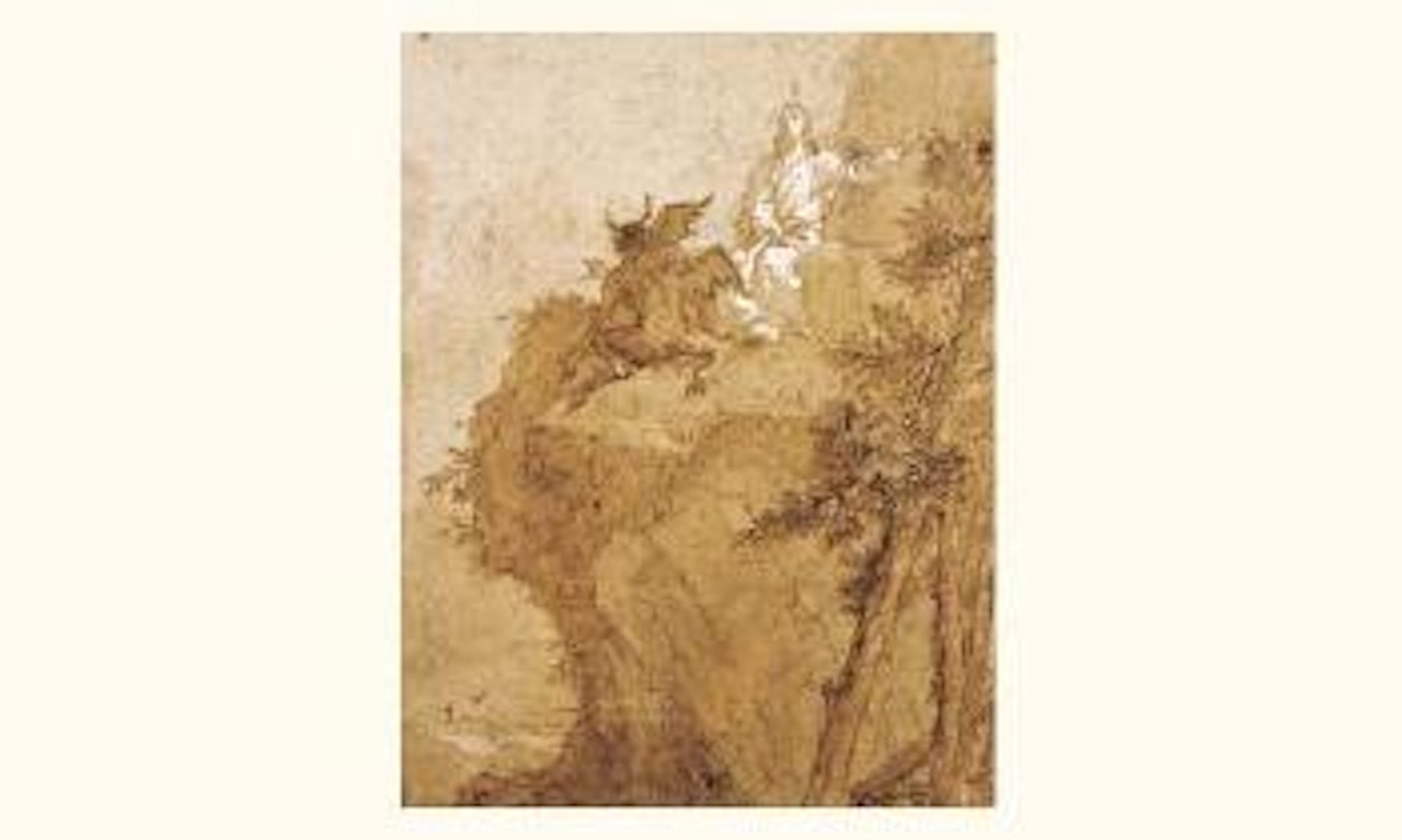 Christ temptation by Giovanni Domenico Tiepolo