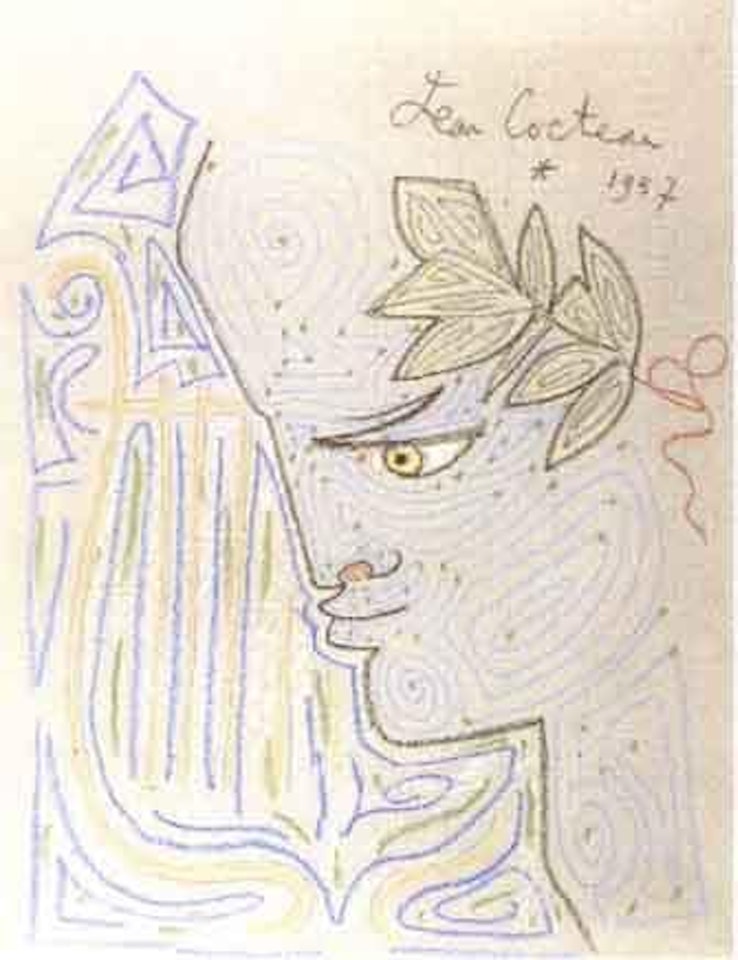 Profil a la lyre by Jean Cocteau