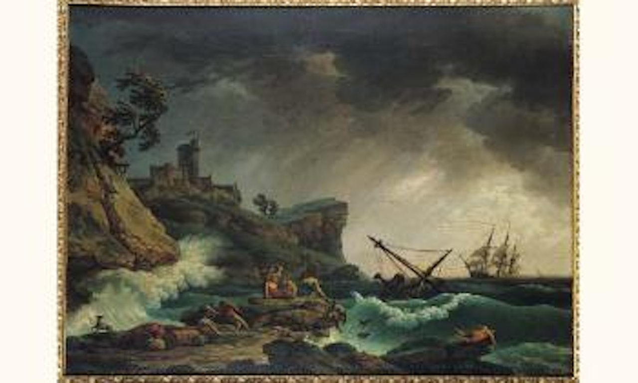 Tempete sur cote rocheuse by Claude Joseph Vernet