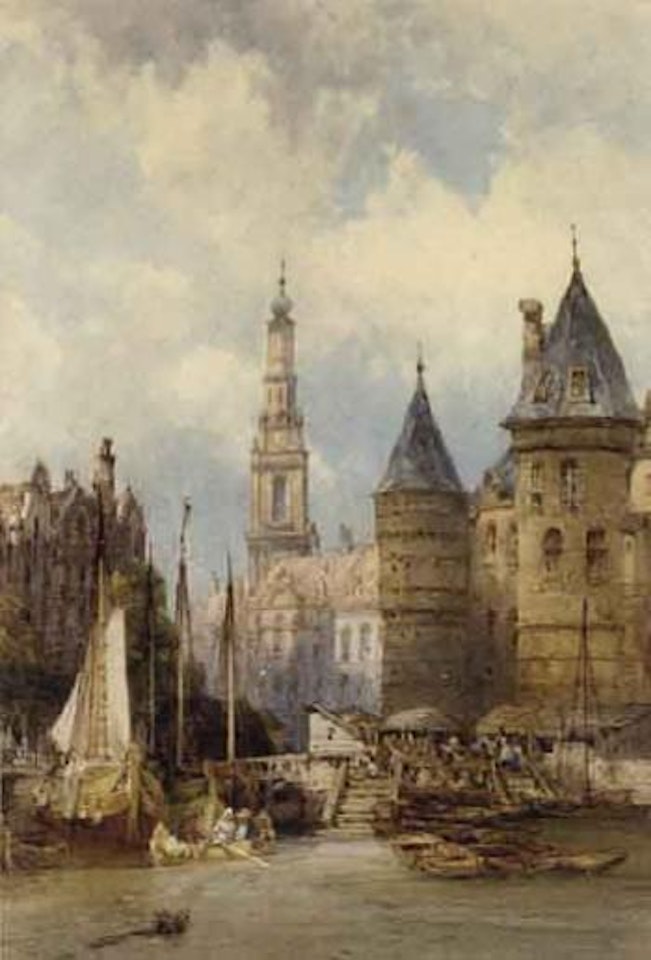Old weighing house, Amsterdam by William Callow