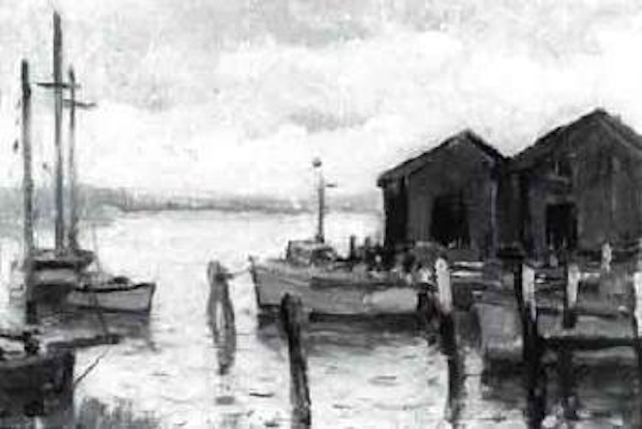 Boat docks by Guy Carleton Wiggins