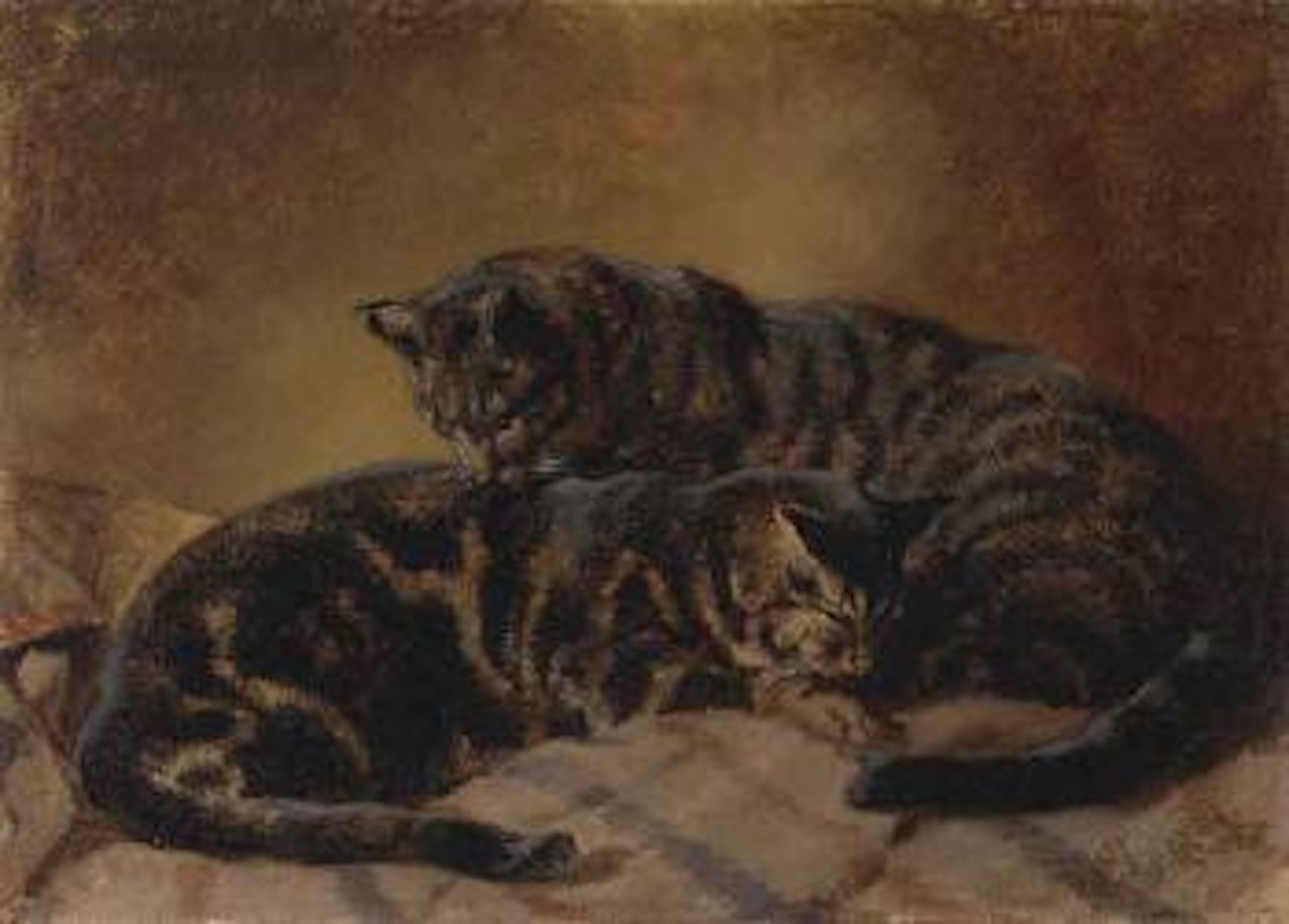 Two cats by John Frederick Herring