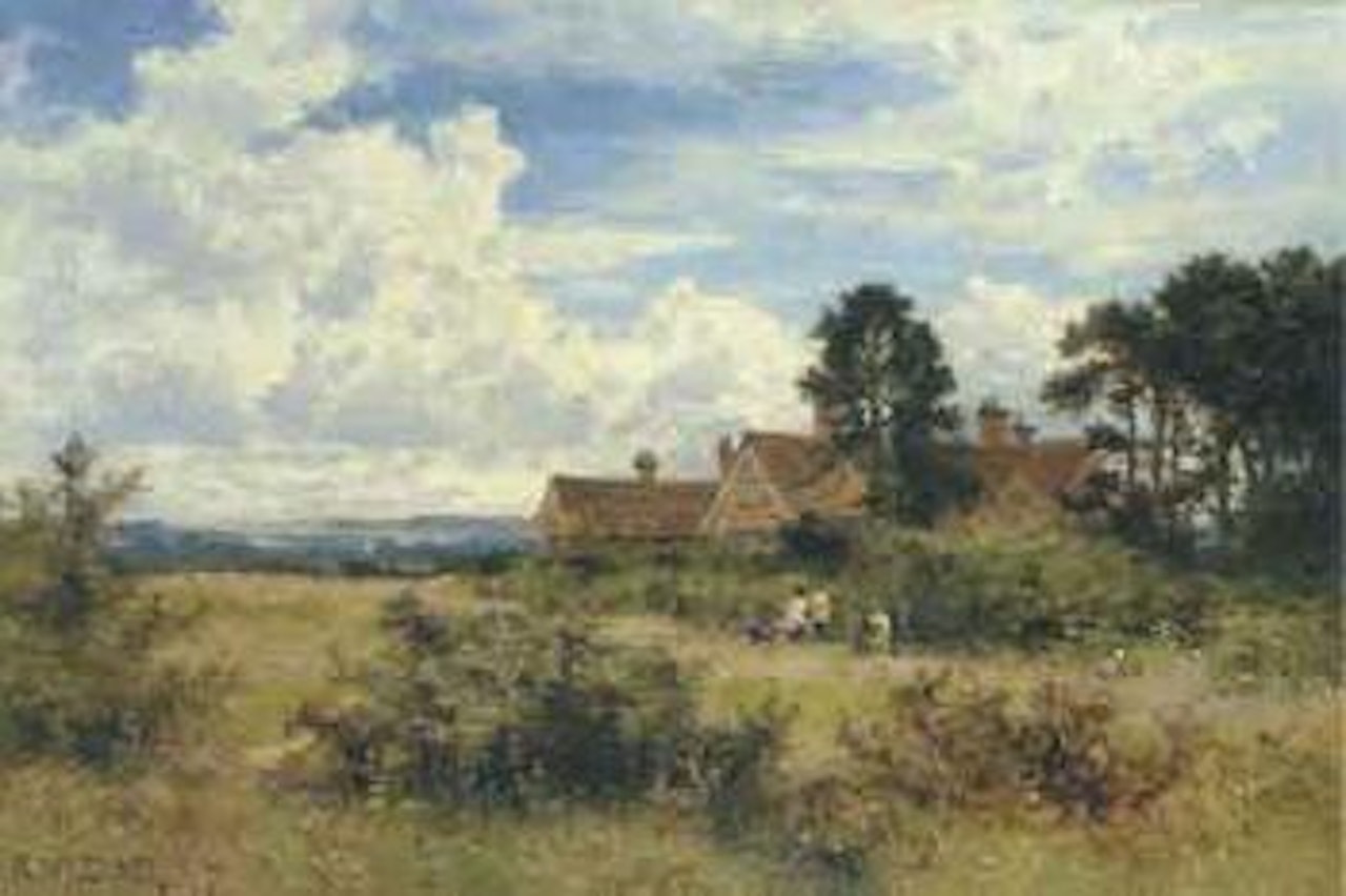 Burrows Cross, Shere, Surrey by Benjamin Williams Leader