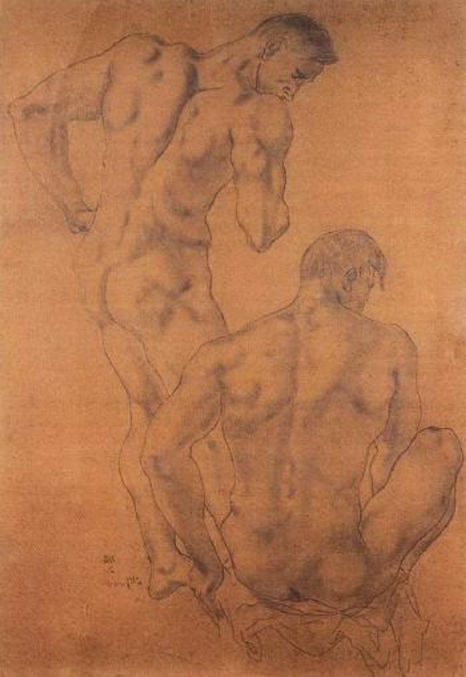 Deux athletes by Leonard Tsuguharu Foujita