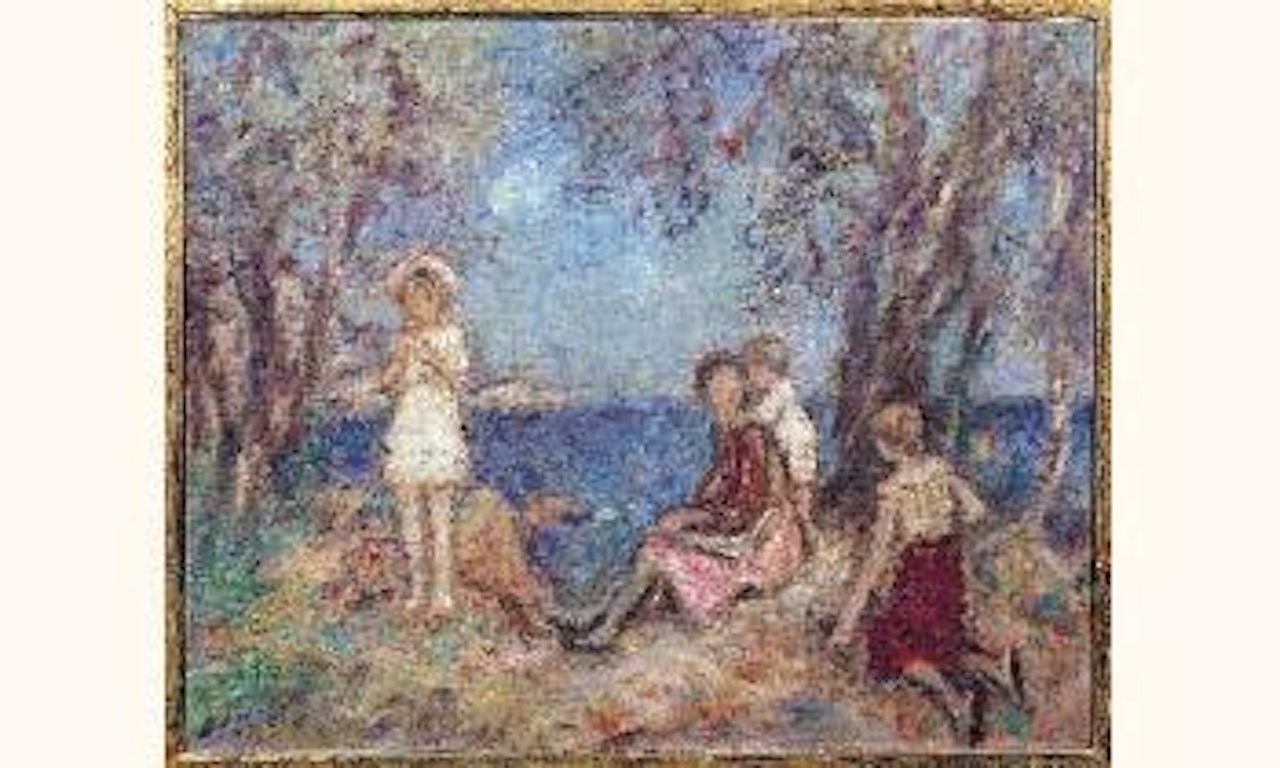 Famille en bord de mer by Georges d’Espagnat