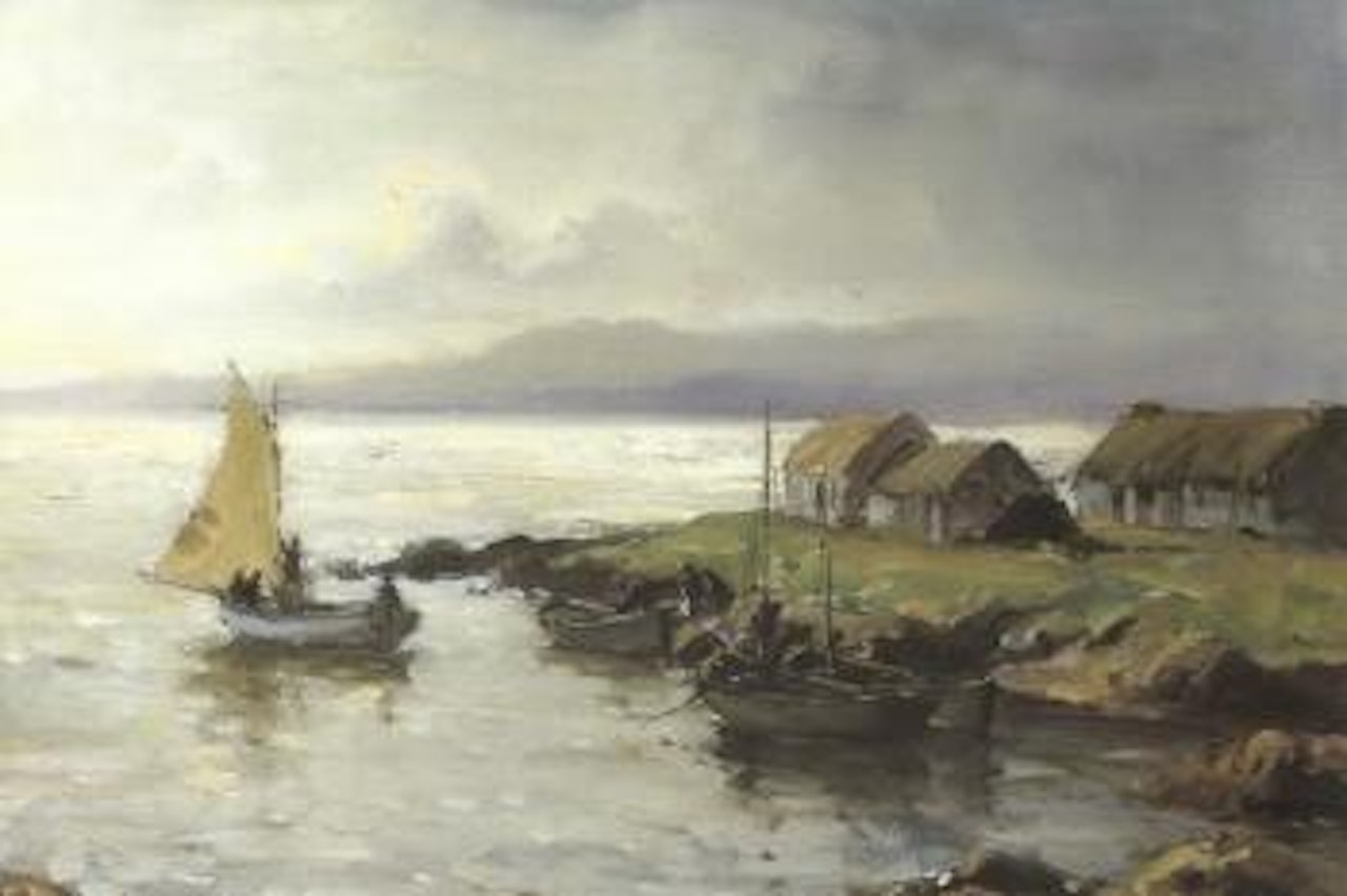 Bringing in the day's catch by Frank Mckelvey