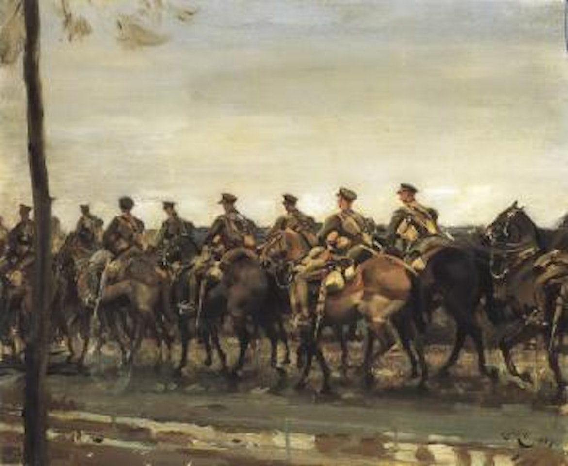 Strathcona's horse on the march by Alfred James Munnings