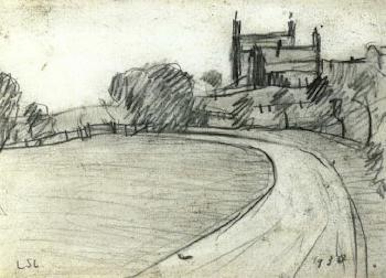 Curving road by Laurence Stephen Lowry