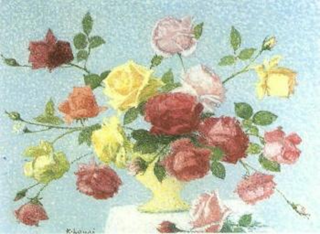 Still life of roses by Achille Laugé