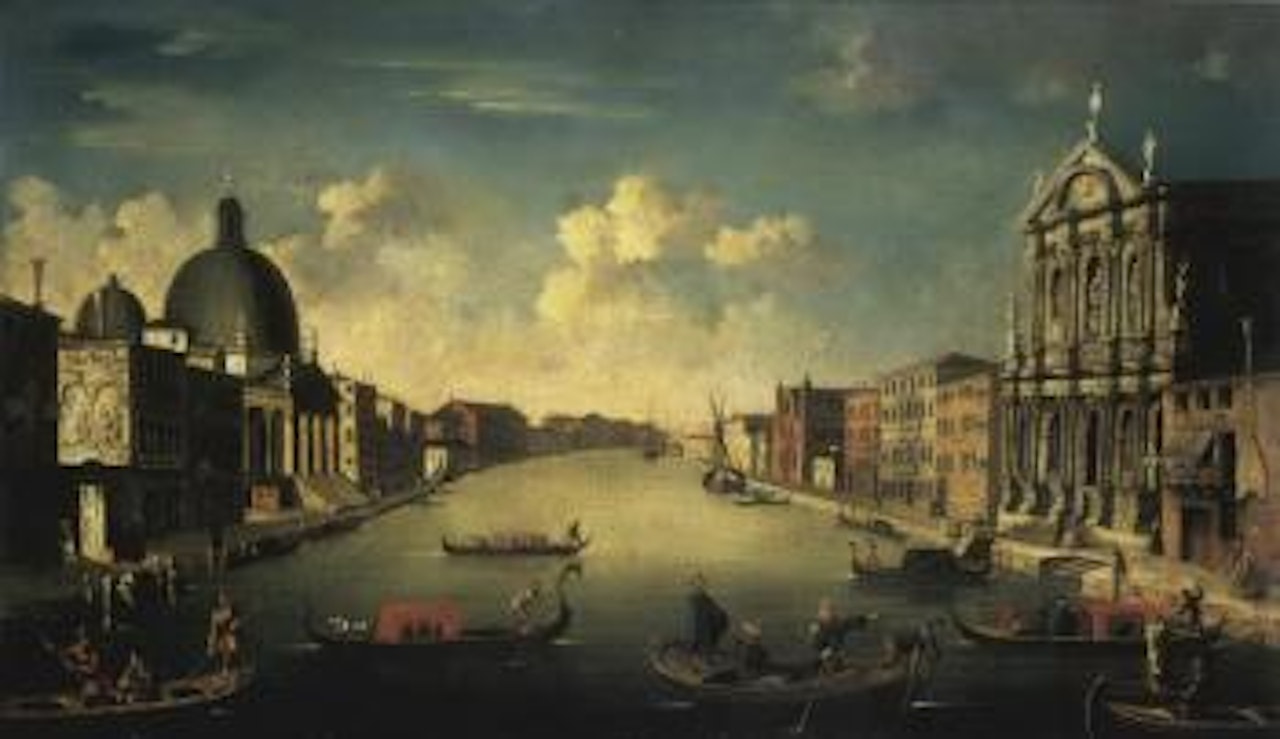 Grand Canal looking south-west from the Chiesa degli Scalzi, Venice by Venetian School