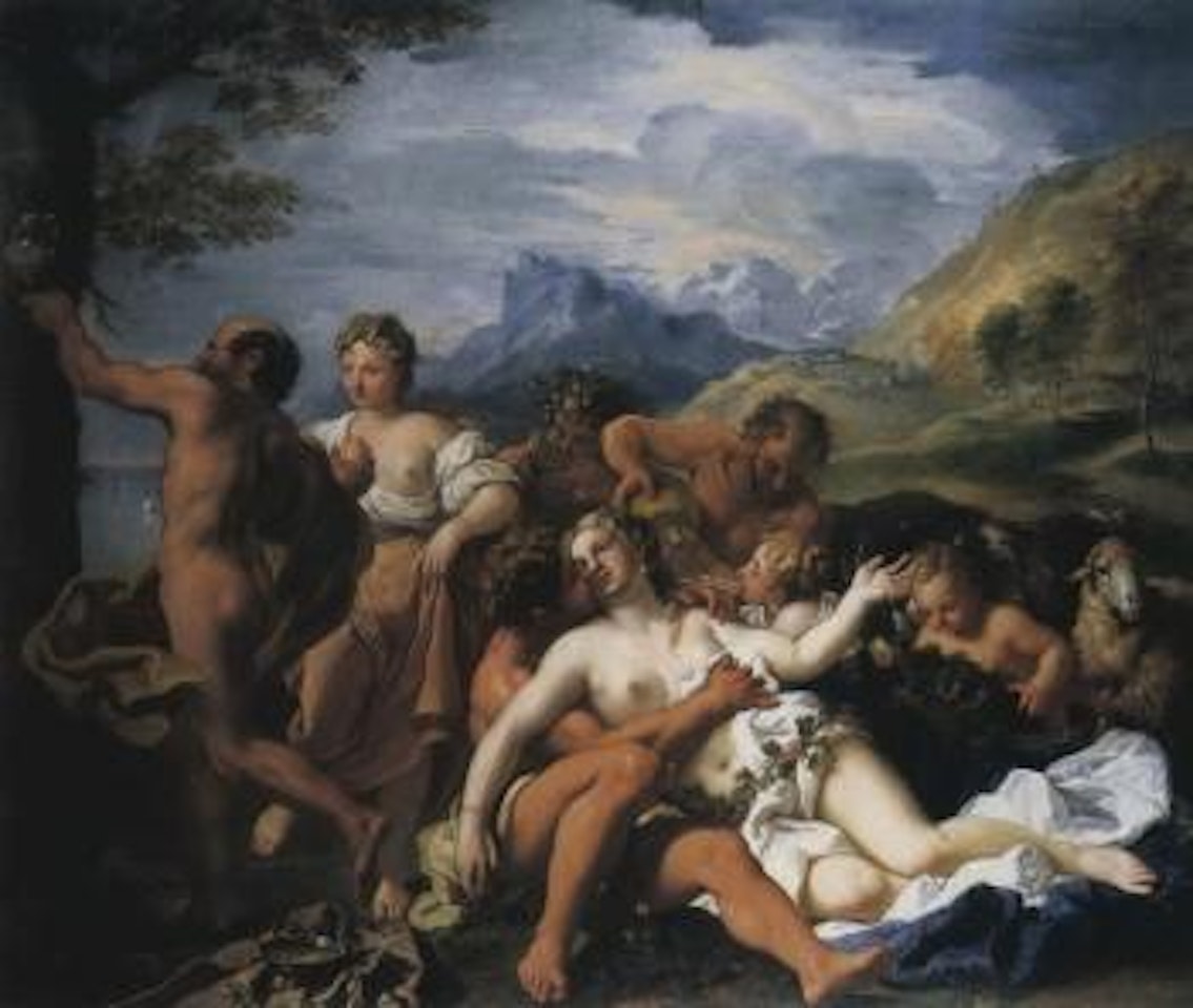 Bacchanalian feast by Venetian School