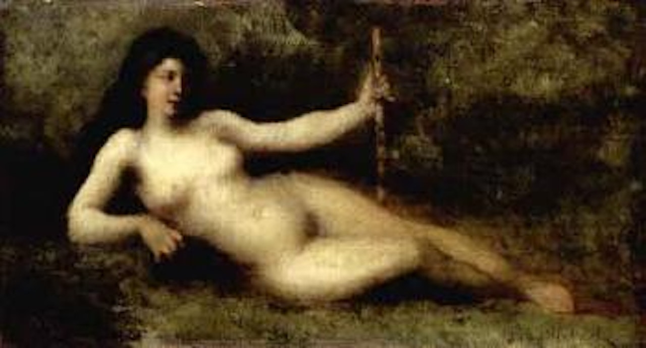 Model with flute by Paul Désiré Trouillebert
