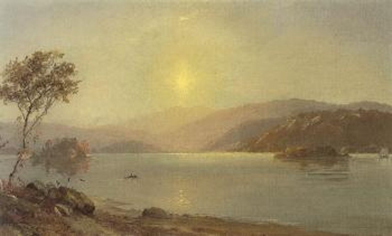 Autumn by the lake by Jasper Francis Cropsey